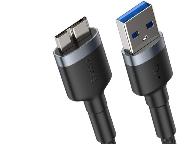 کابل هارد یو اس بی به میکرو بی بیسوس مدل Cafule Cable USB3.0 Male TO Micro-B CADKLF-D0G