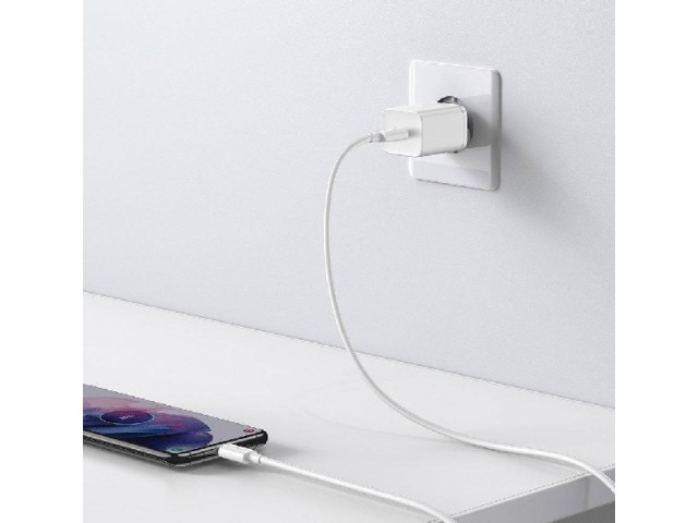 شارژر دیواری فست شارژ 25 وات بیسوس مدل Super Si Quick Charger 1C 25W CCCJG25CE TZCCSUP-L02 بهمراه کابل دو سر تایپ سی