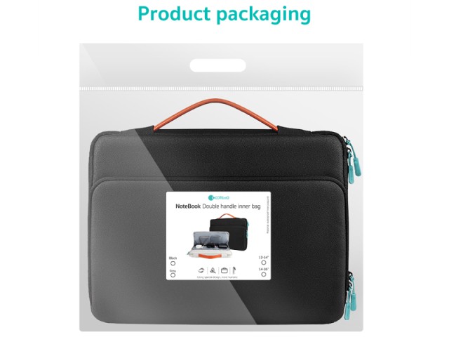 کیف لپ‌تاپ کوتچی مدل NoteBooK Double handle inner bag 14015-S-BK مناسب برای لپ‌تاپ 13 اینچی