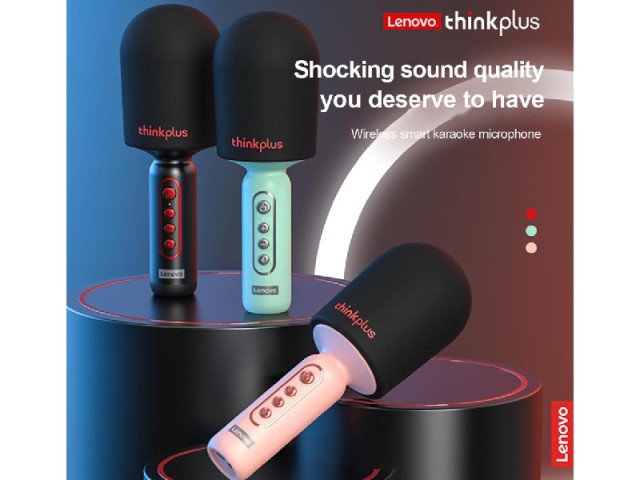 میکروفون و اسپیکر بلوتوثی کارائوکه لنوو مدل Thinkplus Portable Microphone M1