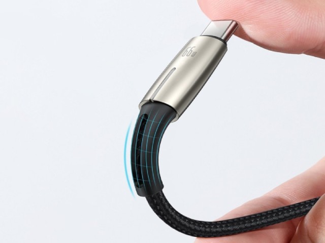 کابل سوپر شارژ تایپ سی بیسوس مدل Water Drop-Shaped Lamp Supercharge Cable 66W CATSD-M01 به طول 1 متر