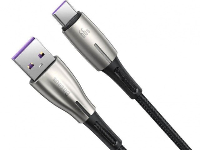 کابل سوپر شارژ تایپ سی بیسوس مدل Water Drop-Shaped Lamp Supercharge Cable 66W CATSD-M01 به طول 1 متر