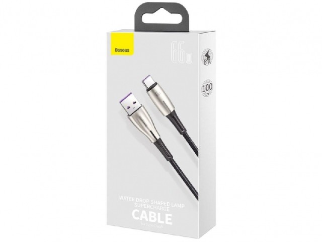 کابل سوپر شارژ تایپ سی بیسوس مدل Water Drop-Shaped Lamp Supercharge Cable 66W CATSD-M01 به طول 1 متر