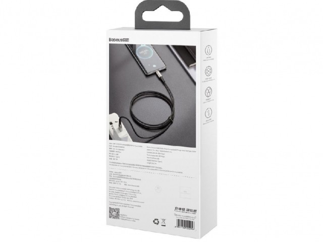 کابل سوپر شارژ تایپ سی بیسوس مدل Water Drop-Shaped Lamp Supercharge Cable 66W CATSD-M01 به طول 1 متر