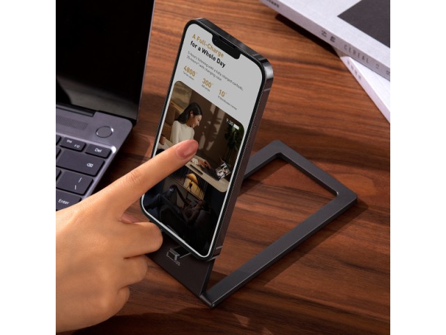 پایه نگهدارنده رومیزی تبلت و گوشی موبایل بیسوس مدل  Foldable Metal Desktop Holder LUKP000013