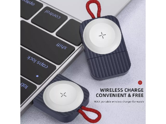 شارژر وایرلس پرتابل اپل واچ راک مدل W26 Portable Wireless Charger For Watch RWC-0466