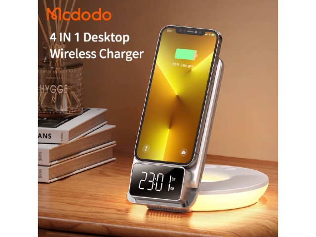 شارژر وایرلس و چراغ خواب رومیزی چندکاره مک دودو مدل CH-1610