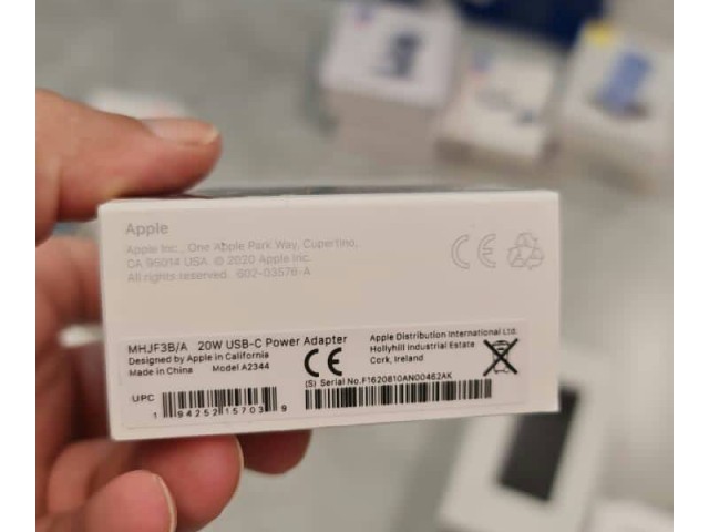 شارژر دیواری 20 وات اورجینال اپل مدل A2344