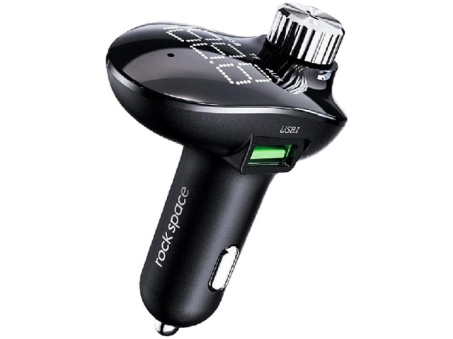 شارژر فندکی با قابلیت پخش موسیقی و مکالمه راک اسپیس مدل B302 RAU0682 Bluetooth FM Transmitter