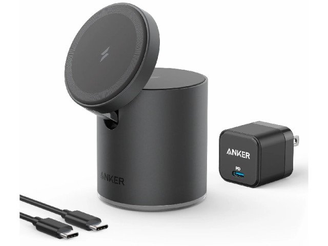 پایه نگهدارنده  و شارژر وایرلس مگنتی دوکاره انکر مدل B2568