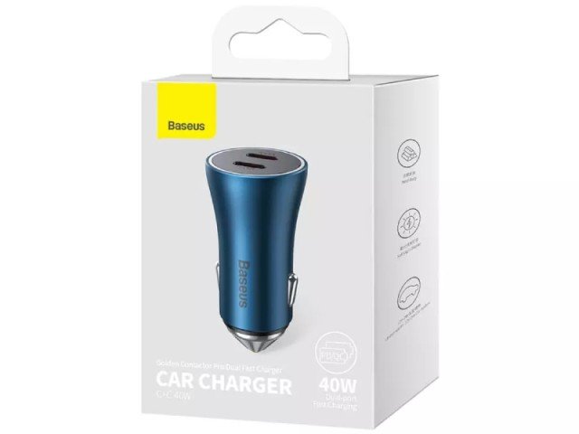 شارژر فندکی 40 وات بیسوس مدل Golden Contactor Pro Car Charger GJP000013