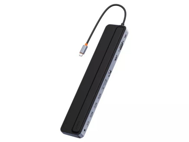استند لپ تاپ و هاب تایپ سی 11 پورت بیسوس مدل Elitejoy Gen2 universal HUB 11in1 laptop stand WKSX030013