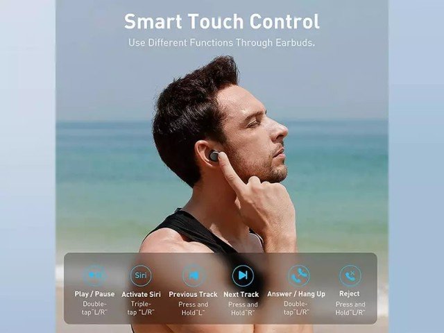 هندزفری بی سیم بیسوس مدل Encok W11 True Wireless Earphones NGTW060001 بهمراه کیس شارژ بی سیم