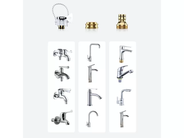 نازل و تی شستشوی خودرو بیسوس مدل Multifunctional Car Wash Spray Nozzle 15m CRXC01-F01