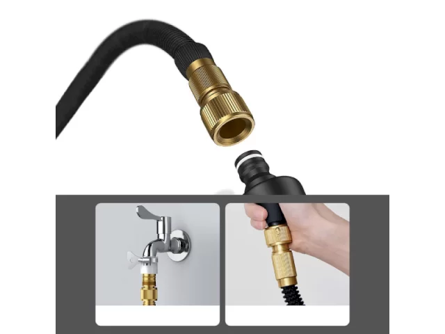 نازل و تی شستشوی خودرو بیسوس مدل Multifunctional Car Wash Spray Nozzle 15m CRXC01-F01