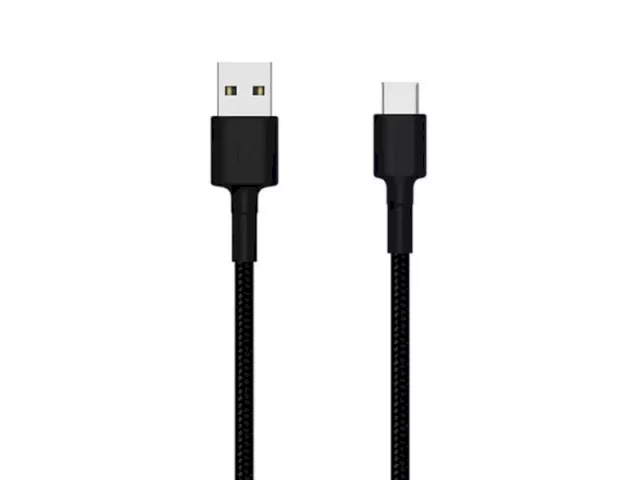 کابل شارژ و انتقال داده تایپ سی شیائومی مدل SJX10ZM Type-C Braided Cable 1m