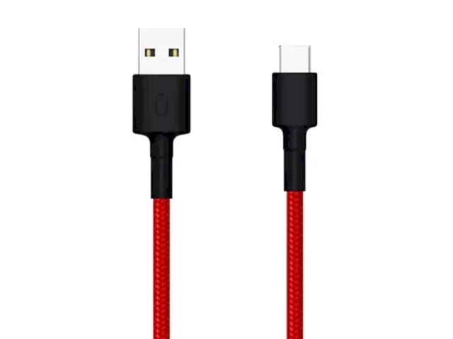 کابل شارژ و انتقال داده تایپ سی شیائومی مدل SJX10ZM Type-C Braided Cable 1m