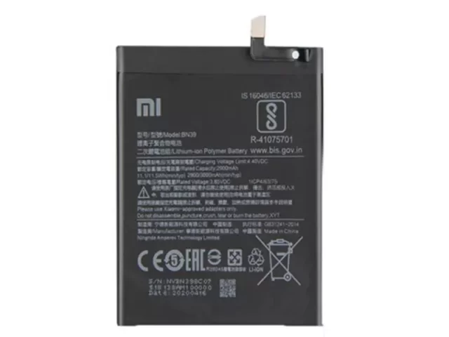 باتری موبایل اورجینال شیائومی مدل BN39 با ظرفیت 3000mAh مناسب برای گوشی موبایل Xiaomi Mi Play