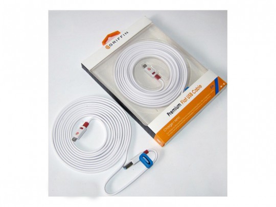 کابل شارژ میکرو یو اس بی 3 متری گریفین مدل premium flat usb