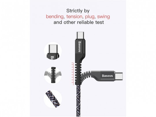 کابل شارژ و انتقال داده USB TYPE-C بیسوس سری Confidant Anti-break مدل CATZJ-A01