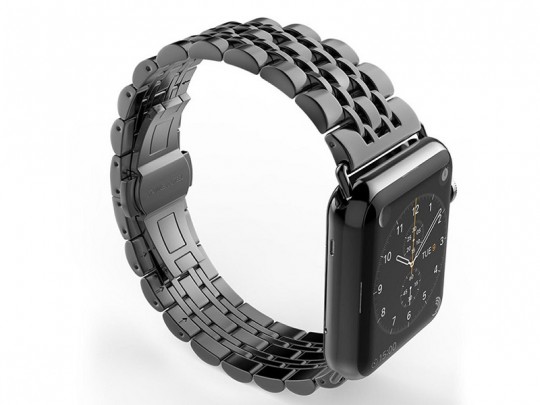 بند فلزي مشکی اپل واچ 42 ميلي متري  سری Strap Band مدل Fashion Watchband