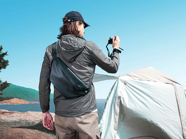 کیف قفسه سینه ضد آب بنج مدل BG-7396 Men Waterproof Crossbody Chest Bag مناسب برای تبلت 7.9 اینچی