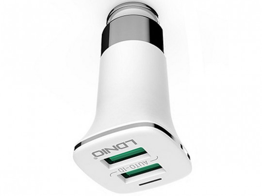 شارژر فندکی الدینیو مدل C301 با کابل MicroUSB