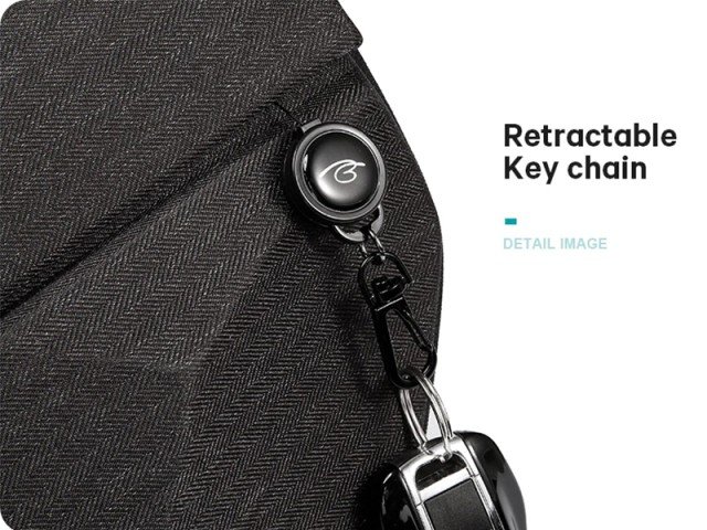 کیف قفسه سینه ضد سرقت بنج مدل BG-7502 Anti Theft Expandable Chest Bag مناسب برای تبلت 8 اینچی