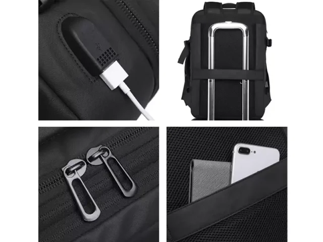 کوله پشتی ضد آب USB دار بنج مدل BG-1908 مناسب برای لپ تاپ 15.5 اینچی