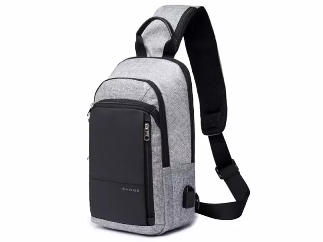 کوله تک بند USB دار  بنج مدل BG-1911 Single strap backpack