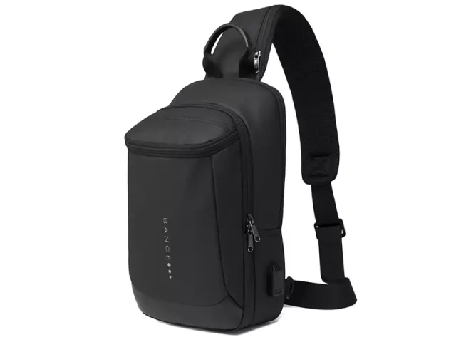 کوله تک بند ضدآب USB دار بنج مدل BG-1910 crossbody bag