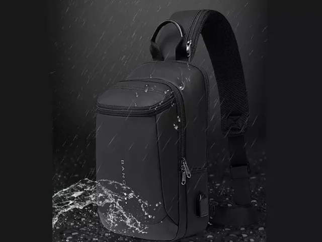 کوله تک بند ضدآب USB دار بنج مدل BG-1910 crossbody bag