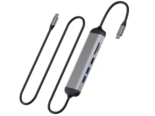 هاب تایپ سی 5 پورت ویوو مدل Alpha 521H