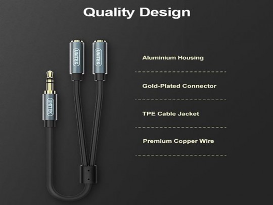 کابل افزايش طول AUX يونيتک مدل Y-C956ABK طول 0.2 متر