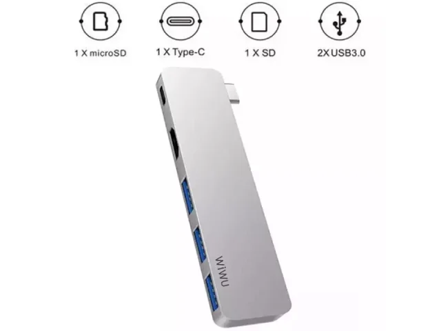 هاب تایپ سی 5 پورت ویوو مدل T6 Pro