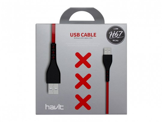 کابل شارژ  microUSB هویت مدل HV-H67 بطول 0.3 متر