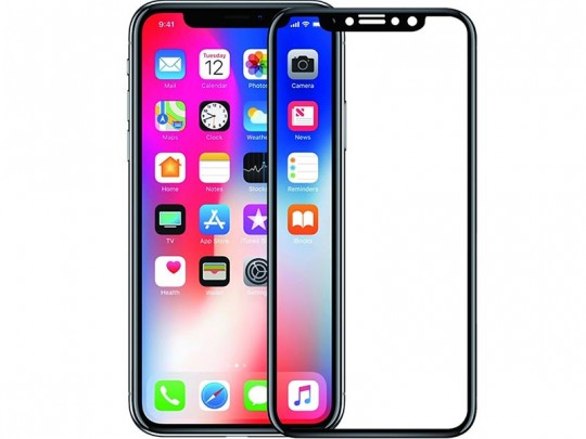 محافظ صفحه نمایش شیشه ای بیسوس مدل Silk Screen 3D Arc Tempered Glass Film مناسب برای گوشی موبایل آیفون X