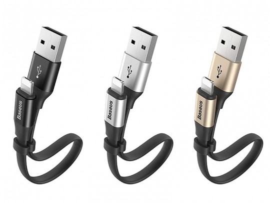 کابل تبدیل ۲ کاره USB به لایتنینگ و MicroUSB بیسوس مدل Two In One به طول 23 سانتی متر