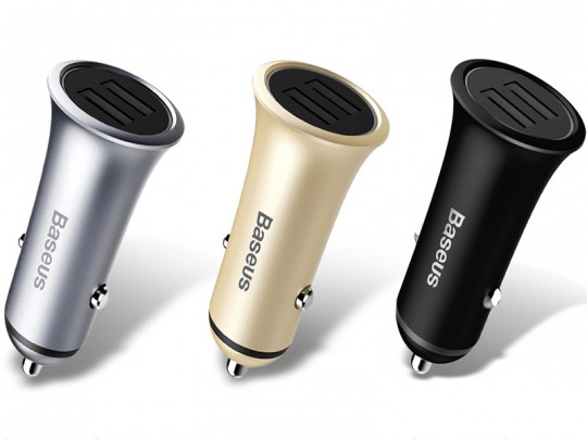 شارژر فندکی بیسوس مدل Small Trumpet Metal Car Charger