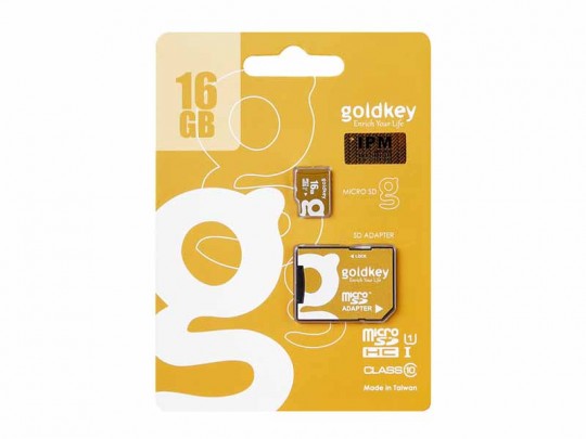 کارت حافظه 16 گیگابایت microSDHC  گلدکی کلاس 10 استاندارد UHS-I U1 سرعت 85MBps به همراه آداپتور