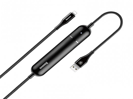 کابل شارژ لایتنینگ و پاور بانک 2500 میلی آمپر بیسوس مدل  Energy 2 in 1 Power Bank Cable بطول 1.2 متر