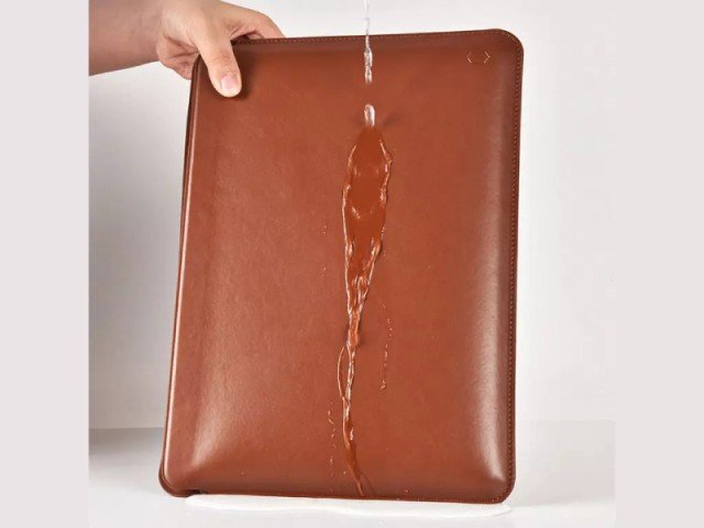 کاور مک بوک پرو 14.2 اینچ ویوو مدل Leather Sleeve Skin Pro Platinum