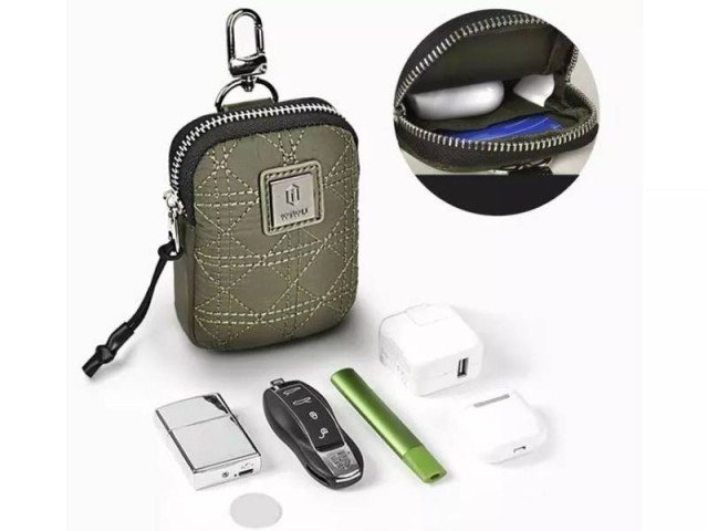 کیف گوشی موبایل و لوازم جانبی ضدآب دارای قلاب اتصال ویوو مدل QPOUCHBLK Q Pouch
