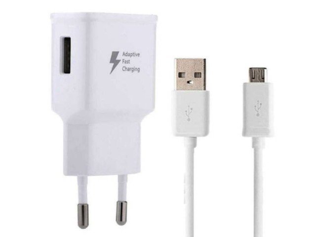 شارژر دیواری اورجینال سامسونگ مدل Samsung Fast Charging With Micro USB Cable 15W بهمراه  کابل میکرو یو اس بی