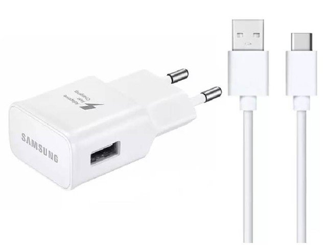 شارژر دیواری اورجینال سامسونگ مدل Samsung Fast Charging With Type-C Cable 15W بهمراه  کابل تایپ سی