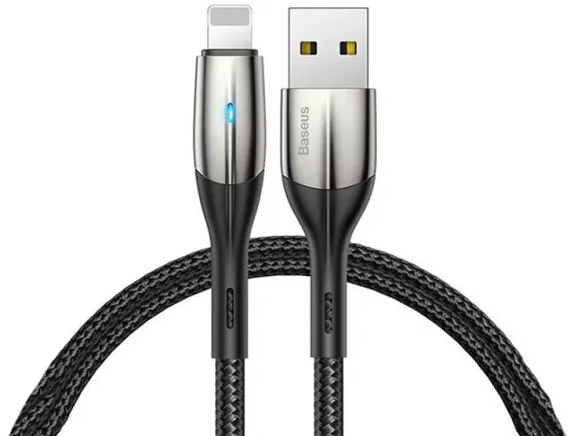 کابل فست شارژ لایتنینگ بیسوس مدل Horizontal Data Cable CALSP-C01 به طول 2 متر