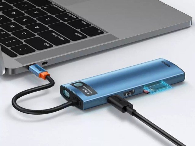 هاب تایپ سی 8 پورت بیسوس مدل HUB Docking Station WKWG000103