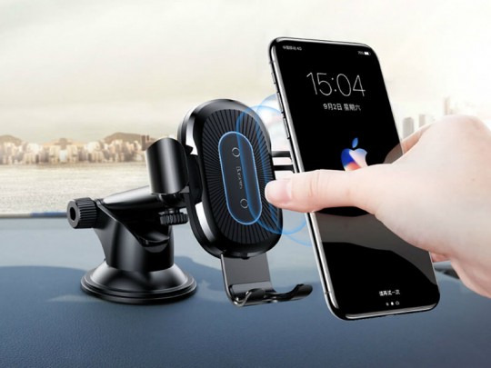 پایه نگهدارنده و شارژر وایرلس بیسوس  مدل Osculum Type Wireless Charger Gravity Car Mount