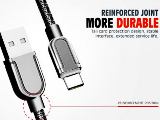 کابل فلزی تبدیل USB به USB-C الدینیو مدل LS62 بطول 1 متر