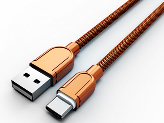 کابل فلزی تبدیل USB به USB-C الدینیو مدل LS62 بطول 1 متر